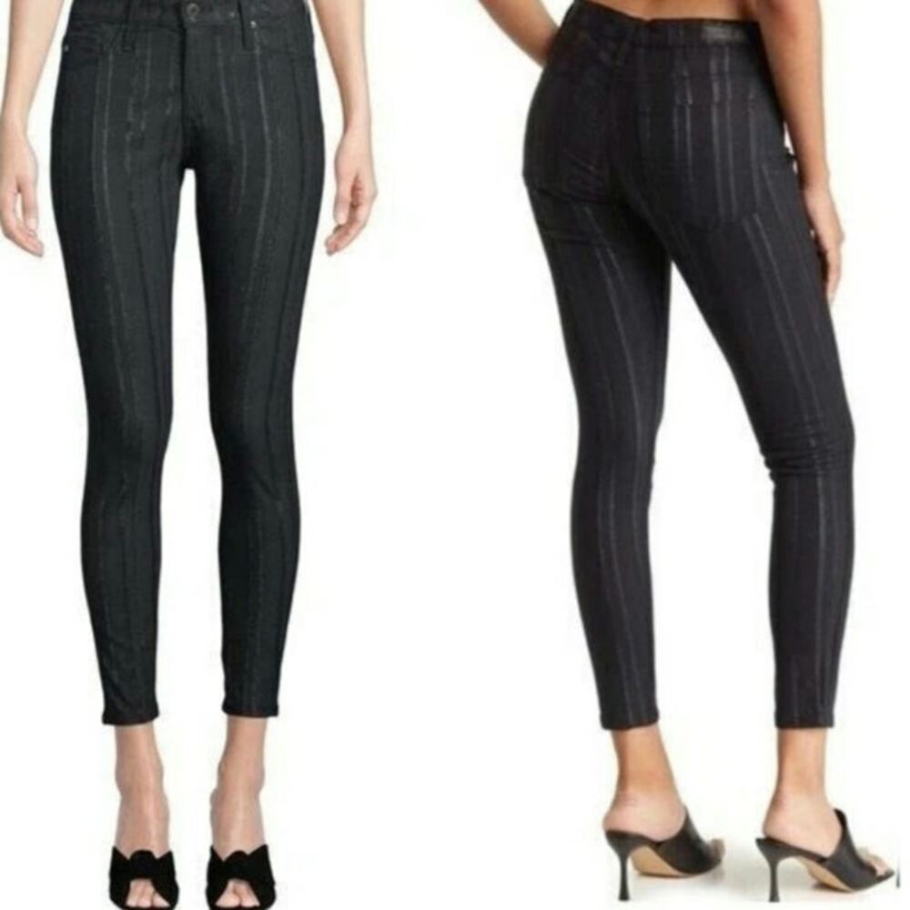 Agolde AG Adriano‎ Jeans size 27 R Farrah Skinny Ankle Metallic Stripe High Rise